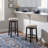 Baylis Swivel Upholstered Stool with Solid Wood Frame-853509555-827600393