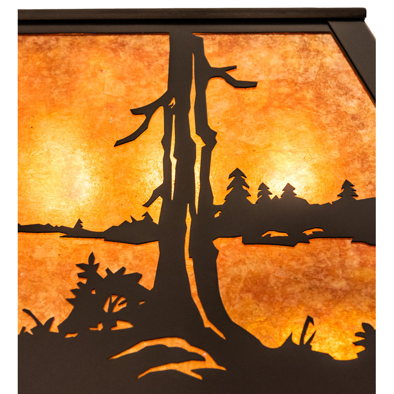 Farrar 6 - Light Pendant, Amber Mica, Timeless Bronze