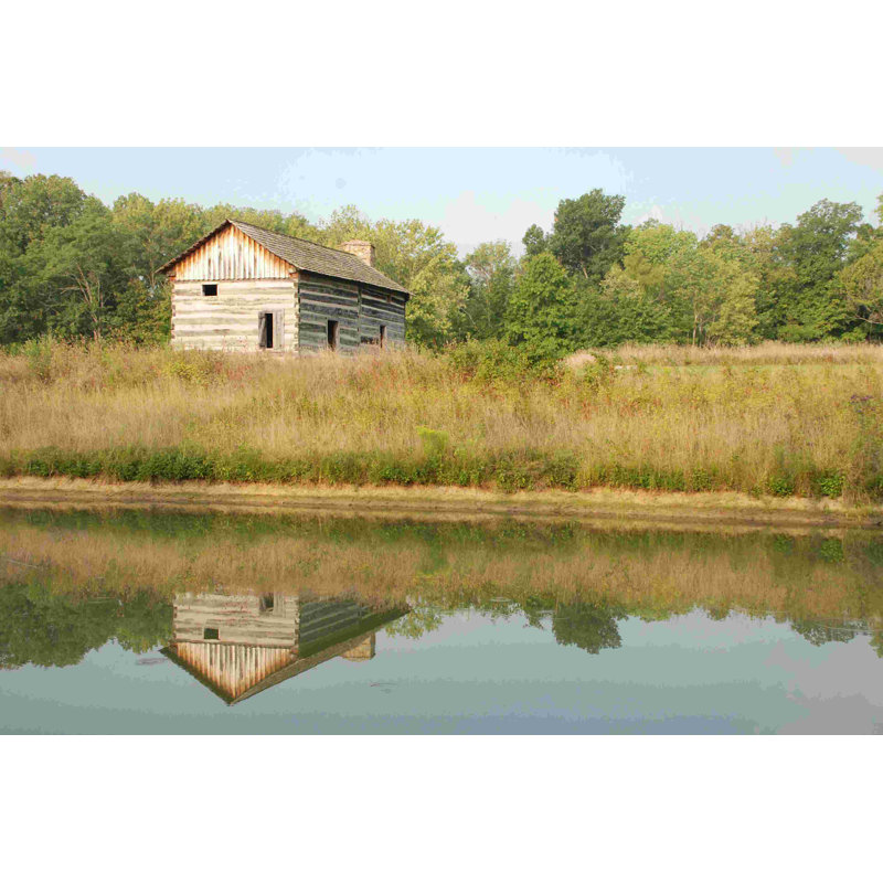 Reflectic Cabin by the Water - Photographie sur toile tendue, H 8 po x l 12 po