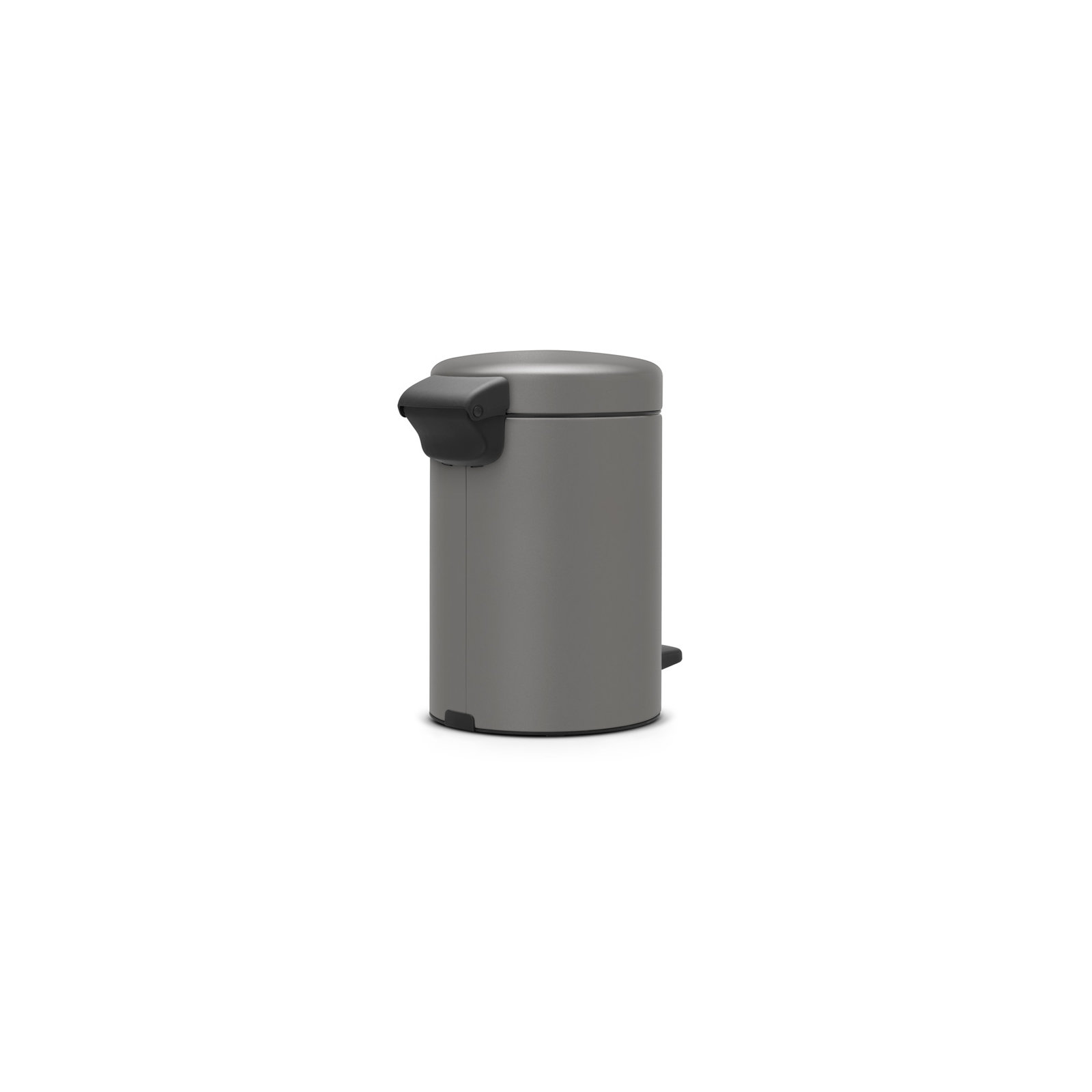 Brabantia NewIcon Step On Trash Can, 1.3 Gallon (5 Liter), Mineral Concrete Gray