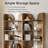 70.87-Inch Tall Bookcase with Open Shelves-992904358-987036363