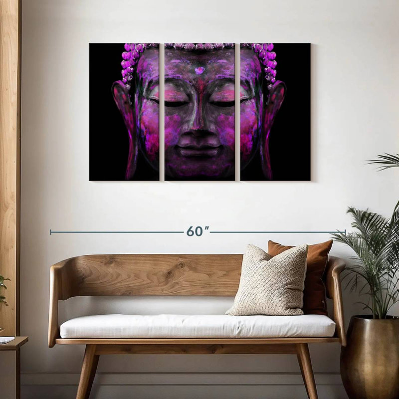 Adella Purple Buddha, 28" H x 45" W