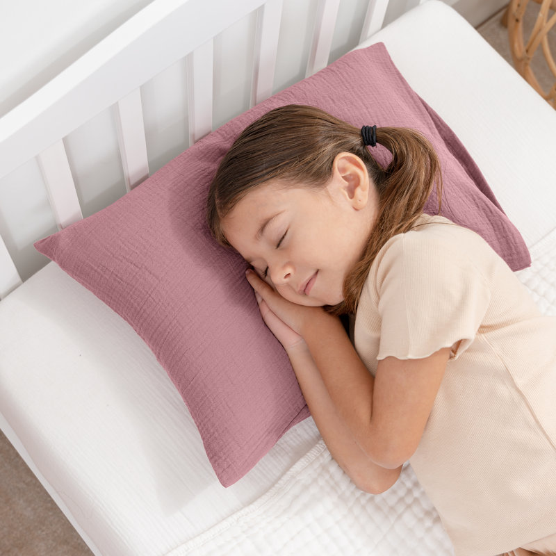 Comfy Cubs Toddler Pillow with Pillowcase, 13 x 18 in - Travel & Sleep Support for Kids - Lightweight, Soft and Cozy Pillow for Toddlers