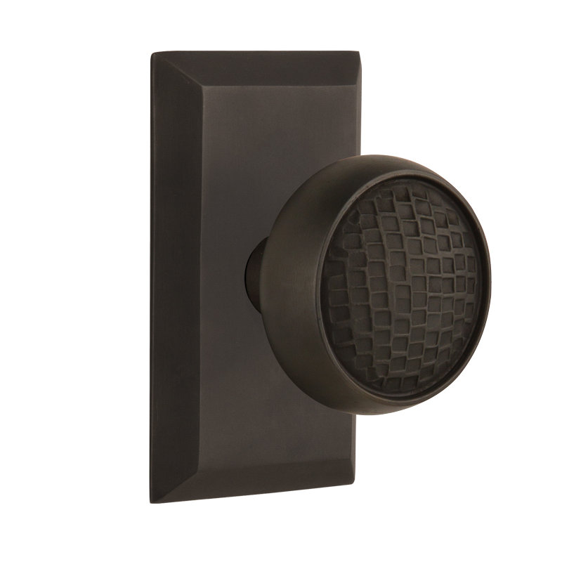 Studio Plate with Craftsman Door Knob, Oil-Rubbed Bronze