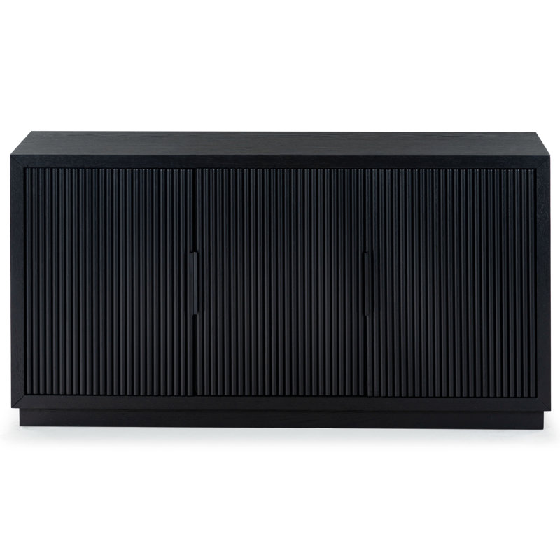 Carmelita 3 Door Reeded Sideboard, Black