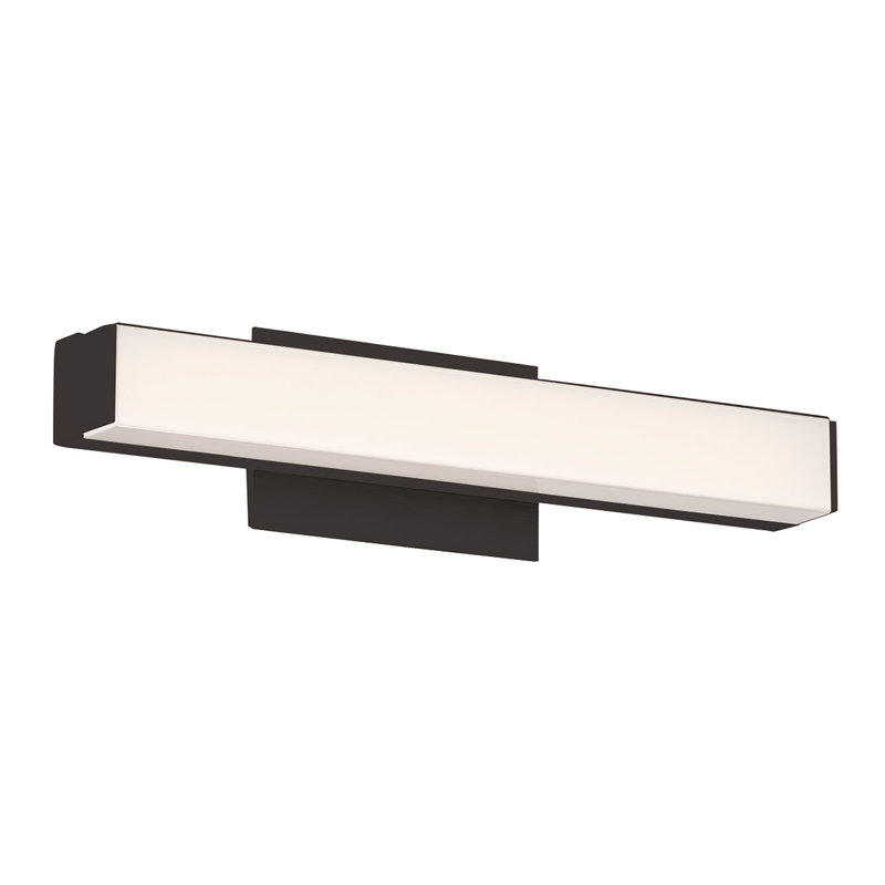Salcedo Dimmable LED Bath Bar, 2700K, Black, 3" H x 12.56" W x 2.75" D
