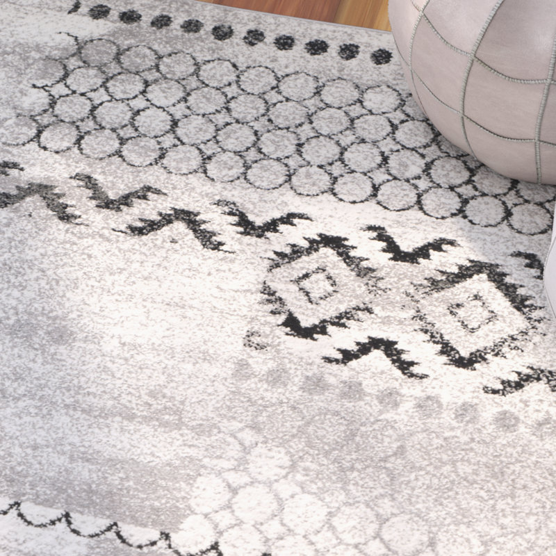 Tapis gris Amariah, Rectangle 5 pi 3 po x 7 pi 6 po