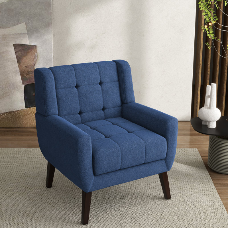 Jaqueze 73.7Cm Wide Tufted Armchair, Jaqueze Blue Polyester