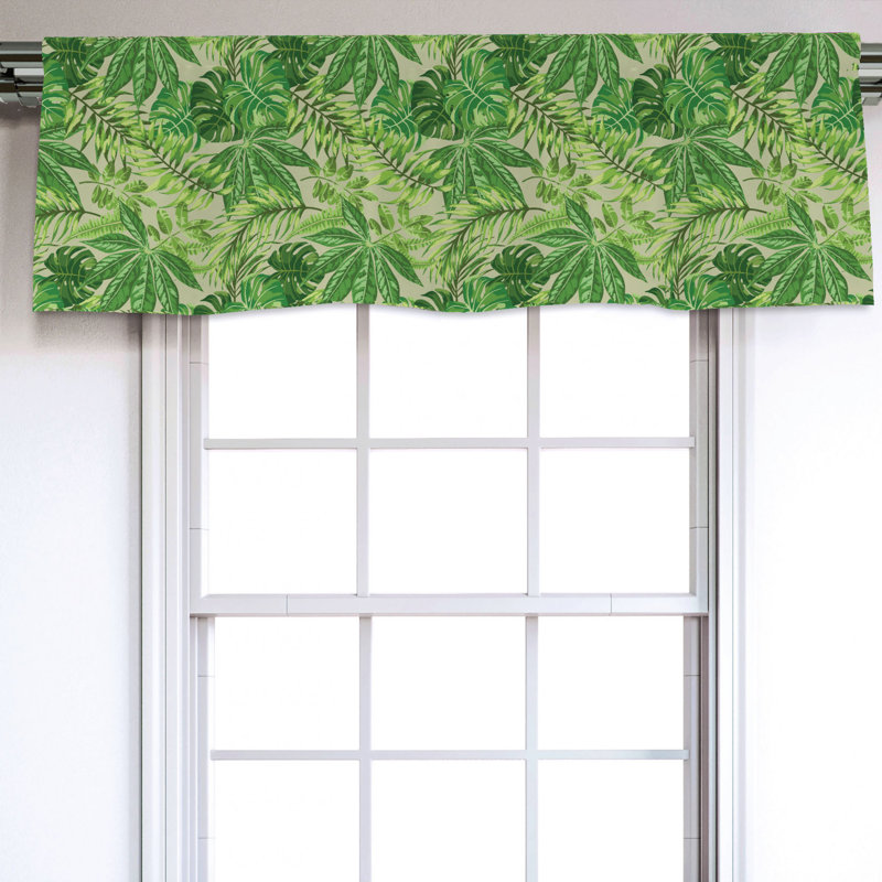 Sateen Floral Ruffled Window Valance