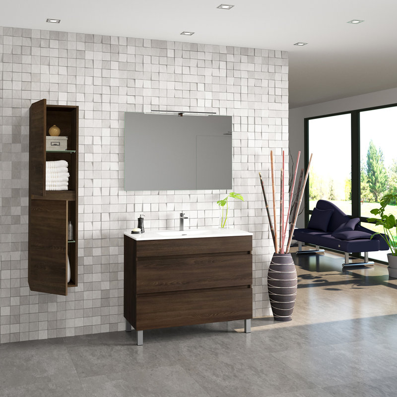 Rangement pour salle de bain Menta, Wengé