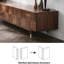 Modern Walnut TV Console with Geometric Design-1334213670