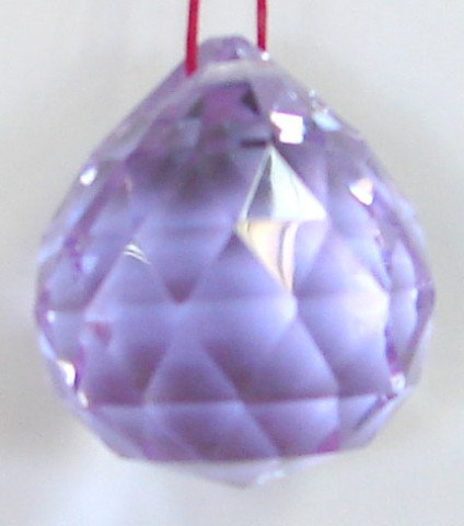 Décoration murale boule pâle, H 2 po x l 1,57 po x P 1 po, Mauve
