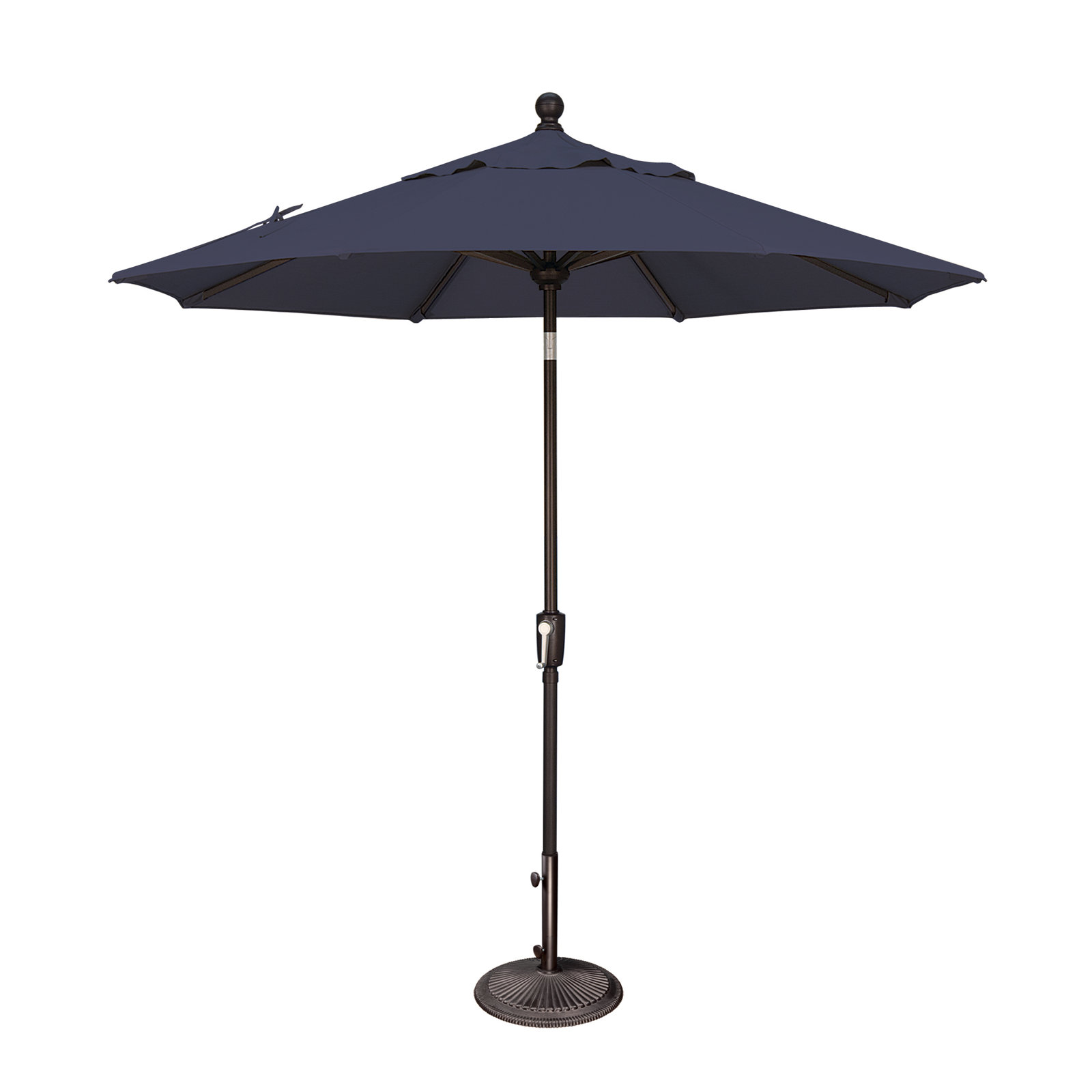 Launceston Market Umbrella, Canvas Navy Sunbrella® Canvas, Black, 96" H x 90" W x 90" D