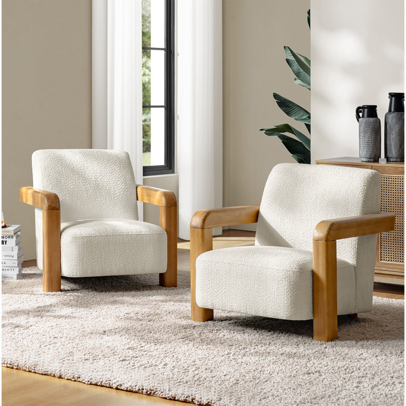 Jakira Upholstered Accent Chair, Ivory