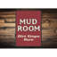 Enseigne en aluminium Mud Room-58216553