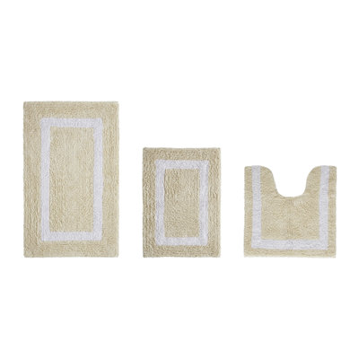 Atle Reversible Cotton Tufted Bath Rug Set