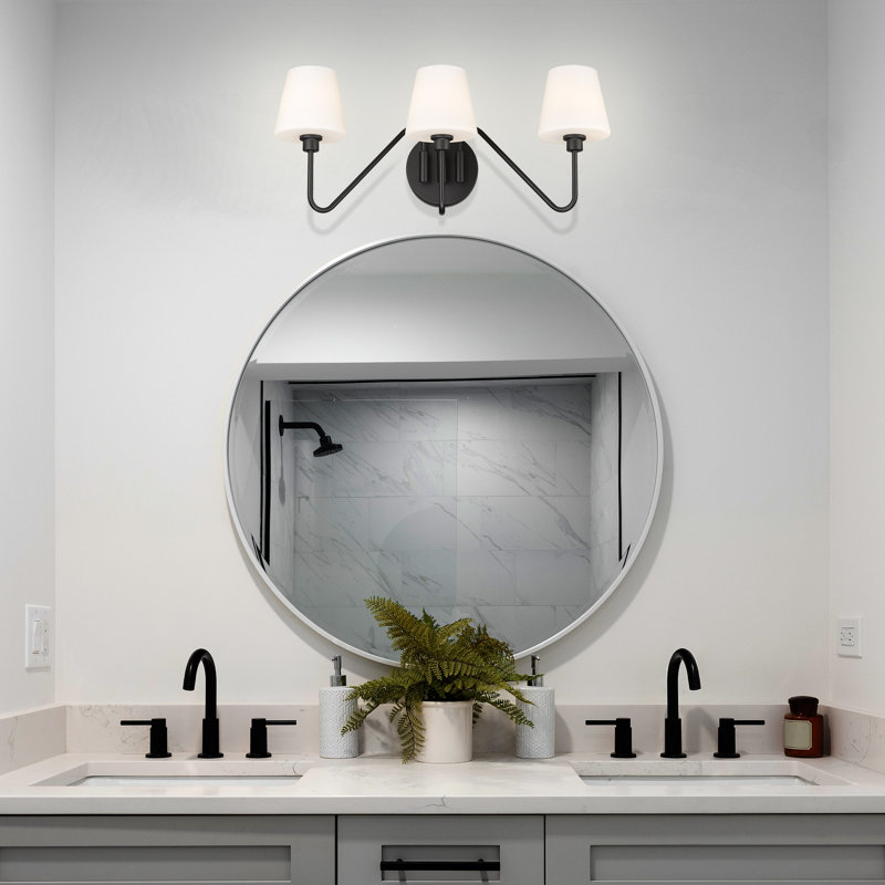 Roin 3 - Light Dimmable Vanity Light, Natural Black