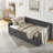 Twin Size Daybed With Drawers Upholstered Tufted Sofa Bed, With Button On Back And Copper Nail On Waved Shape Arms(81.5''X4''x30.5'')-1275756376