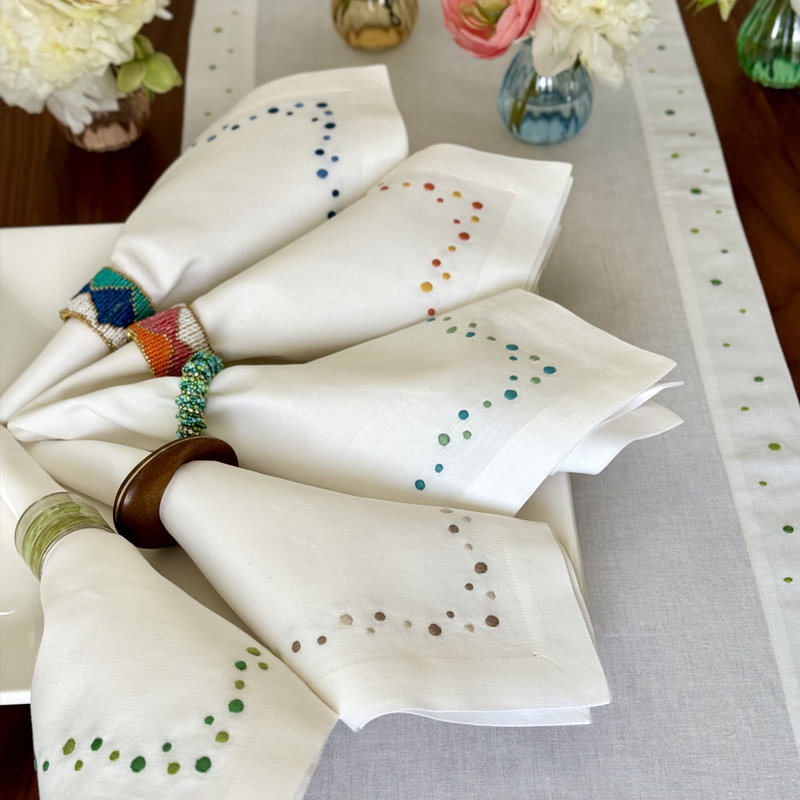 Dots 22" Napkin, Blue