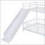 Twin Over Twin Size Metal Bunk Bed With Slide And Guardrails