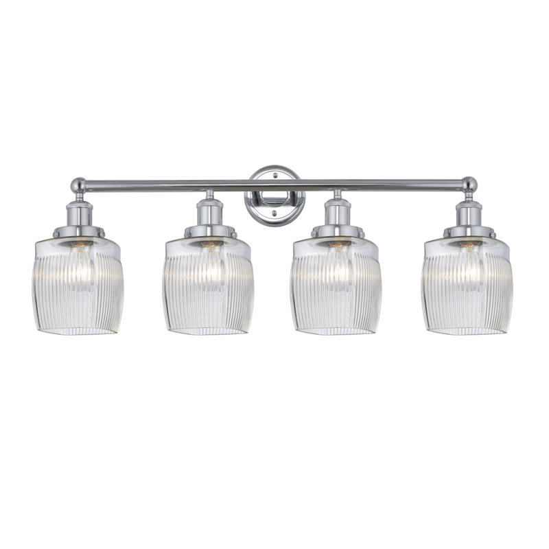 Éclairage pour meuble-lavabo à 4 lumières à intensité variable Keenan, Chrome poli