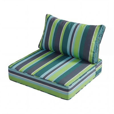 Coussin de siège profond 24 x 24 imperméable pour remplacement de mobilier de patio, dossier bas, ensemble de 4