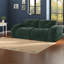 Canapé moderne capitonné, revêtu de velours, conception ergonomique, sans assemblage, vert