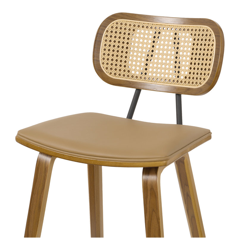Tabouret de bar 26 po, Similicuir brun, 3, Tabouret de comptoir (siège d'une hauteur de 26 p