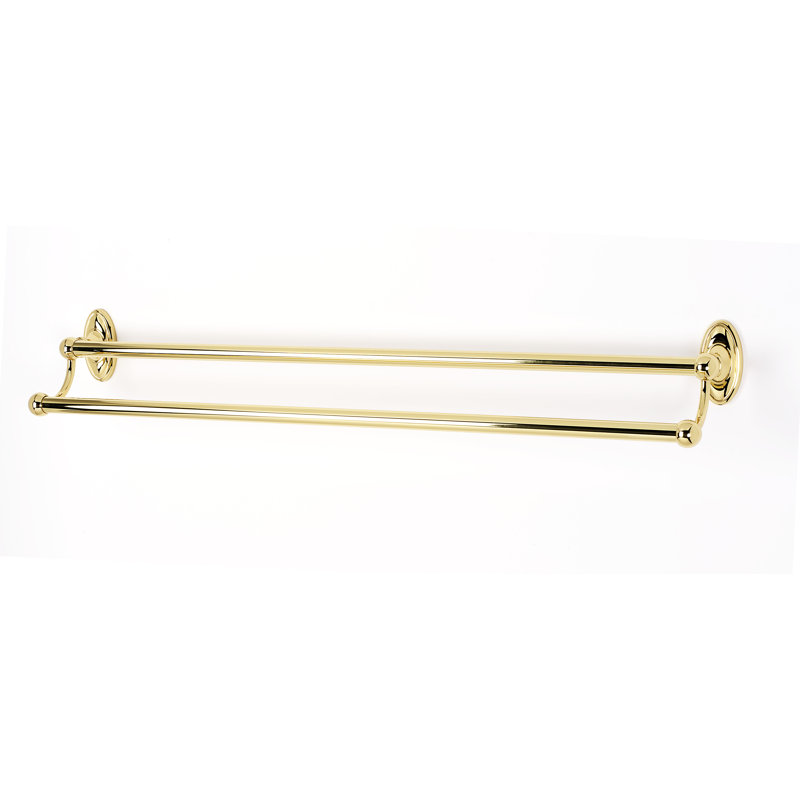 Classic Traditional Double Towel Bar, Polished Chrome