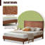 Lit plateforme en bois avec base rembourrée-1060308830-1060308826