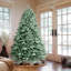  Arbre de Noël non éclairé en épinette bleue PE / PVC, branches à ouverture automatique et support en métal-1740196897