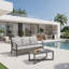 2-Piece Wicker Patio Conversation Set With Beige Cushions & Coffee Table-1207498025
