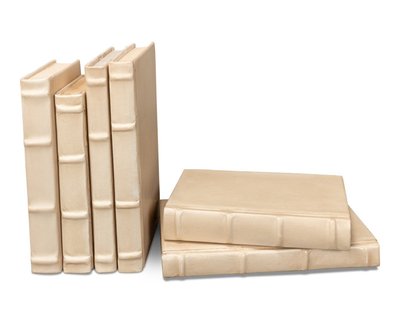 Handmade Decorative Book, Antique White