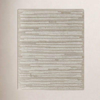 Jalaycia Beige White Hand-Woven Abstract Rug