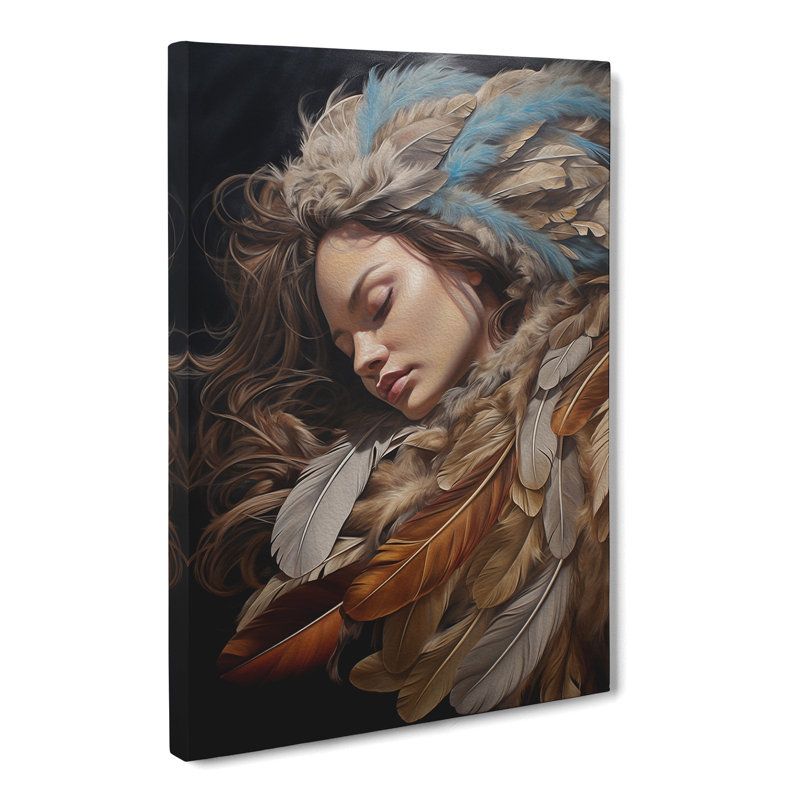 Feather Realism - Wrapped Canvas, 76cm H x 50cm W x 3cm D