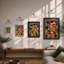 Patterned Pizza Slice Modern - Framed Print-799237505-799237504