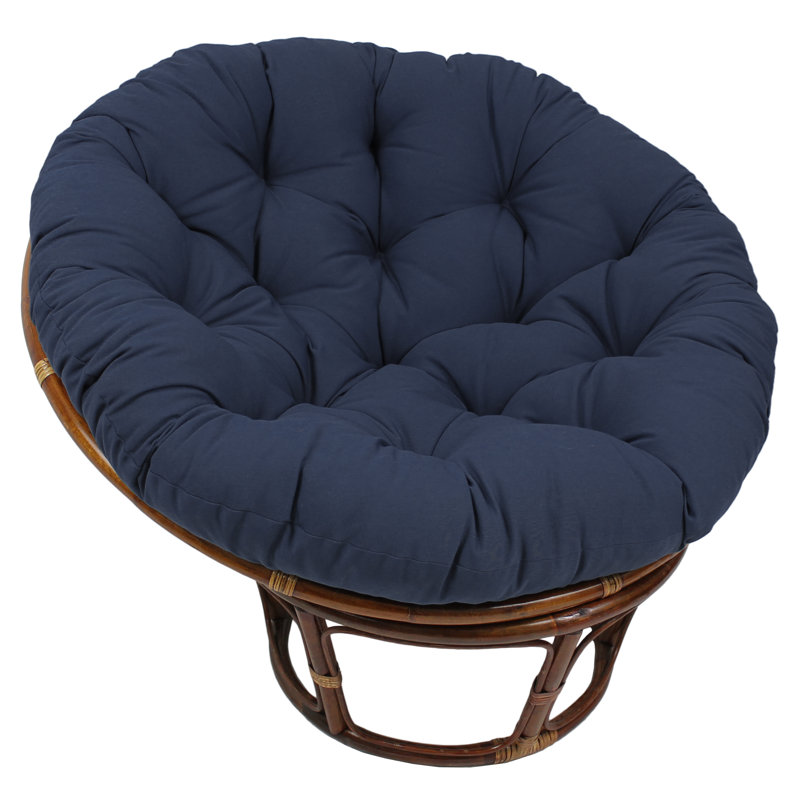 Outdoor Papasan Seat Cushion, Navy, 44" W x 44" D