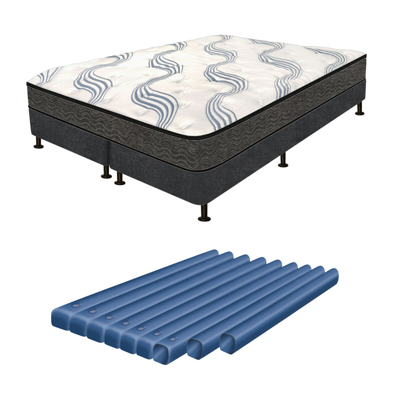 Plush-Top Semi-Waveless 25" Shallow fill Soft-side Waterbed Mattress, Twin