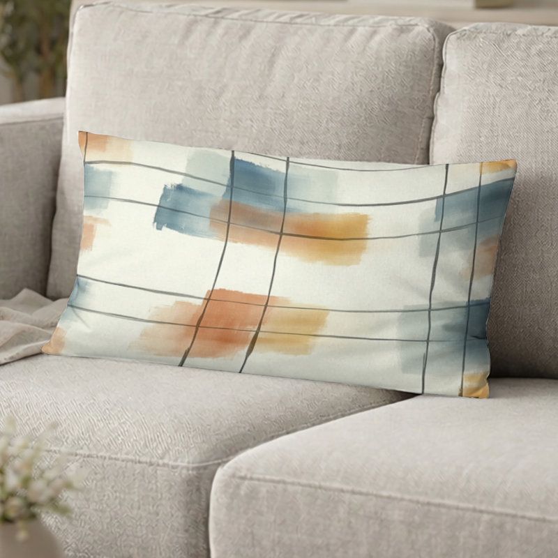 Coussin Plaid, H 12 po x l 20 po