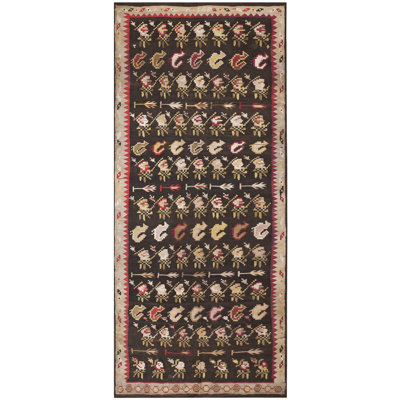 Tapis kilim antique à motif géométrique tribal
