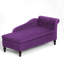 Chaise longue en velours avec accoudoir droit et espace de rangement-2132941832