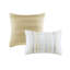 Ensembles de literie de courtepointe de qualité supérieure, jaune polyester, style serein pour la maison