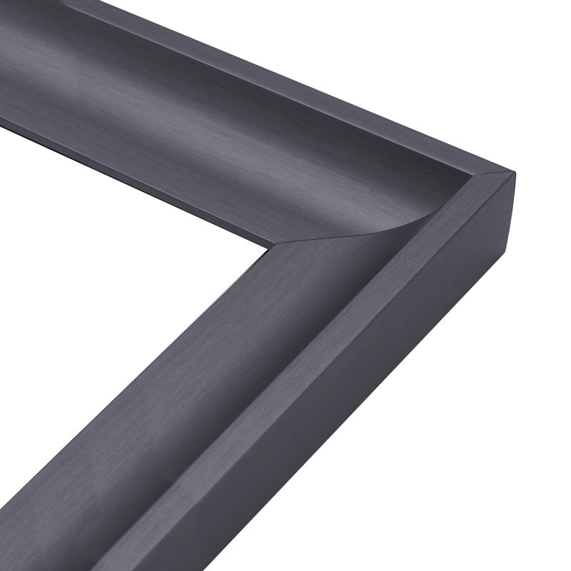Cuff Plastic Flat Mirror, 61.6 cm H x 81.6 cm W, Graphite