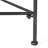 Outdoor Iron Patio Coffee Table - Black Brush Silver, 20.75"D X 18"H 35.7"W, Enhances Comfort Zone Powder Coated For Outdoor, 35.7"W 20.75"D, Stylish And