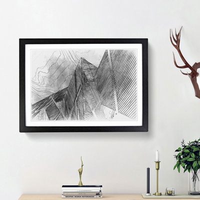 Architecture Sketch Vol.30 in Abstract - Picture Frame Drawing Print