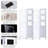 4-Panel Picture Frame Style Room Divider, Pure White-1123608546