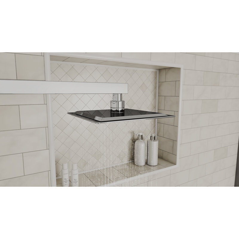 Ascend Ultra-Thin Square Shower Head - 12 in., Chrome, Chrome, 12 inch