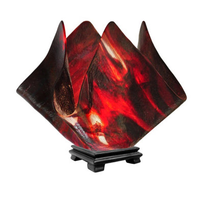 Amergin Handcrafted Glass 11.25-Inch Table Lamp