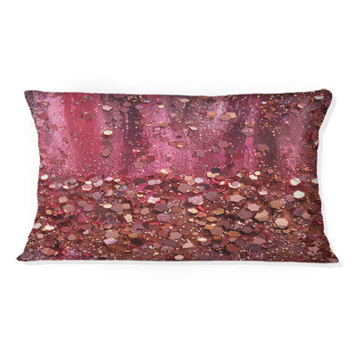 Coussin lombaire moderne rose doré Glamour Glitter II