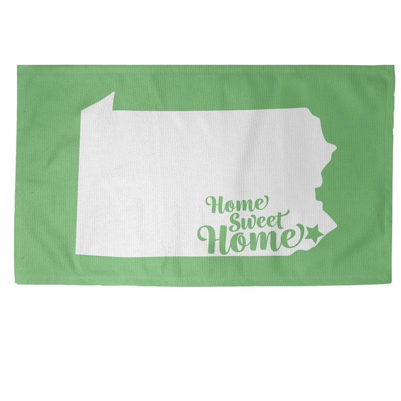 Tapis vert Home Sweet Philadelphia, Rectangle 2 pi x 3 pi